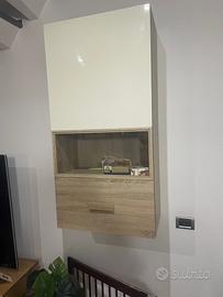 Parete attrezzata completa coordinata come nuova