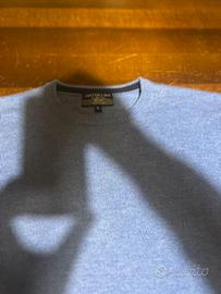 Maglione uomo girocollo con toppe