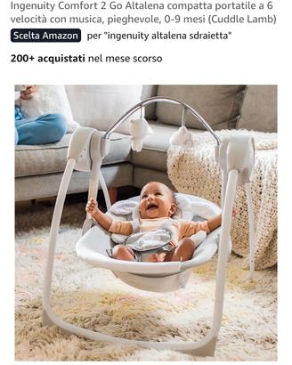 Altalena/sdraia per neonati USB/batteria 