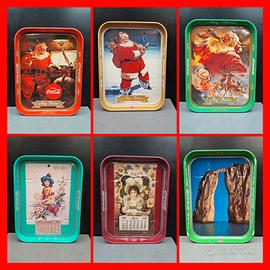 set 6 vassoi rettangolare coca cola