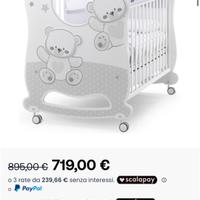 Lettino bimbi Italbaby in massello di Faggio