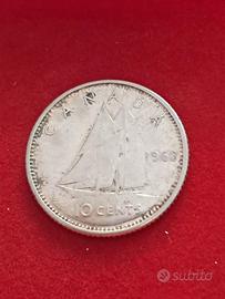 Canada, 10 cents 1963 in argento