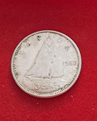 Canada, 10 cents 1963 in argento