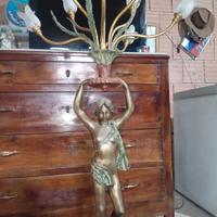 ELEGANTE LAMPADA VINTAGE CON STATUA FEMMINILE