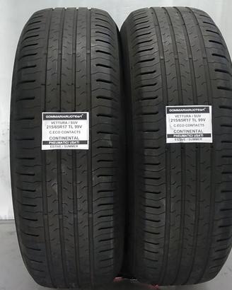 2 PNEUMATICI USATI 215/65R17 99V ECO C 5 CONTINENT