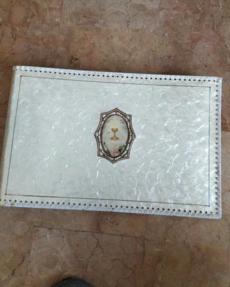 Antico album portafoto Prima Comunione carillon