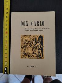 Libretto opera "Don Carlo" edizione Ricordi