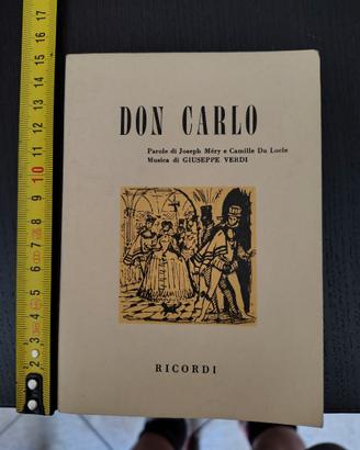 Libretto opera "Don Carlo" edizione Ricordi