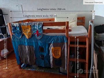 Letto FLEXA a soppalco in legno