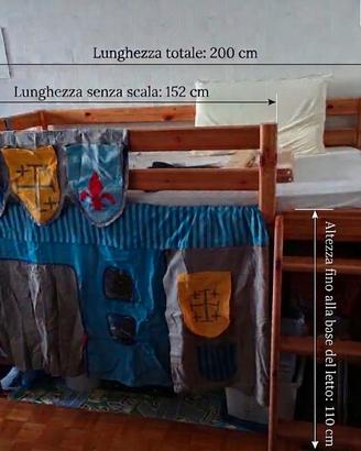 Letto FLEXA a soppalco in legno