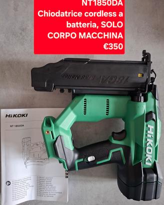 chiodatrice a batteria HIKOKI NT1850DA 
