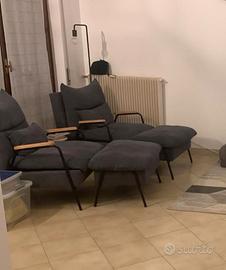 Poltrone reclinabili con pouf