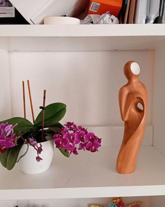Scultura Astratta in Legno di Ciliegio