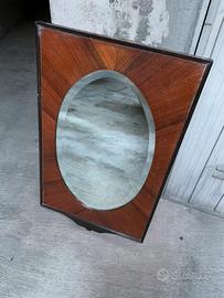 Specchio da parete vintage con cornice in legno