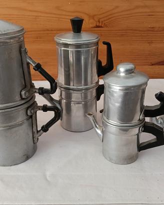 lotto di articoli da cucina vintage in alluminio