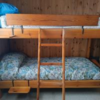 letto a castello in legno di pino