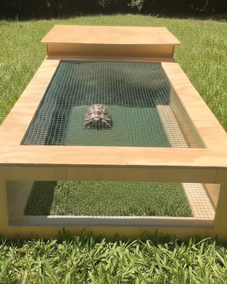 TERRARIO PER TARTARUGHE DI TERRA CON FONDO IN RETE