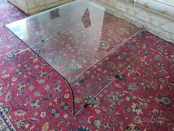 tavolino in vetro  trasparente vintage 