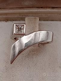 anello contrarié argento oro platino? zircone 