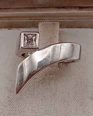 anello contrarié argento oro platino? zircone 