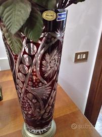 Vaso argento e cristallo