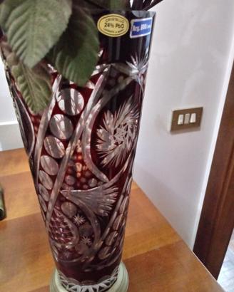 Vaso argento e cristallo