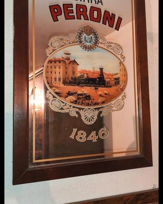 Specchio pubblicitario vintage Birra Peroni 1846 a