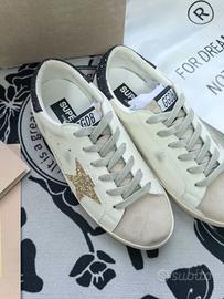 Sneakers Golden Goose con stella glitter argento