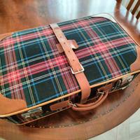 Valigia Vintage anni '60 ricoperta in tessuto