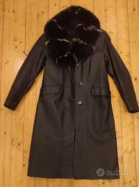 CAPPOTTO in vera PELLE con pelliccia di VOLPE