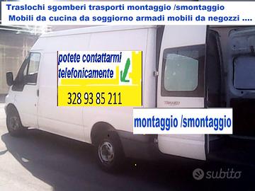 Sgomberi Traslochi trasporti smontaggio montaggio