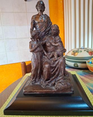 Scultura in bronzo Sacra Famiglia  G. Paulli