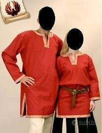Tunica cotone rossa M-XL, Larp, GRV, rievocazione