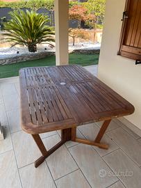 Set tavolo e sedie da giardino