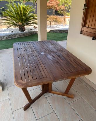 Set tavolo e sedie da giardino