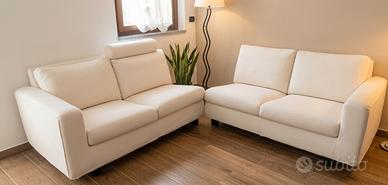 Coppia di Divani MINOTTI in Cotone e Piumino d'Oca