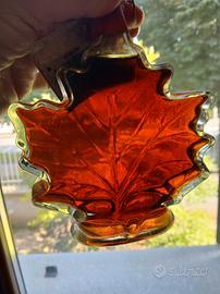 Bottiglia a foglia d'acero con 250 ml sciroppo 