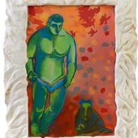 Sandro Chia monotipo 125x96 pubblicato esposto 