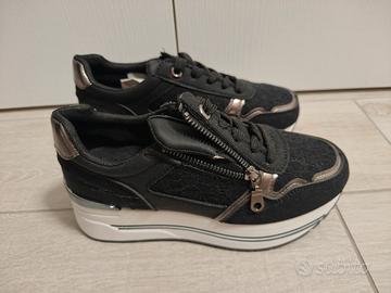 scarpe sneakers donna tg 36 con zeppa nuove