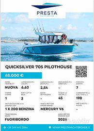 Quicksilver 705 Pilothouse in pronta consegna