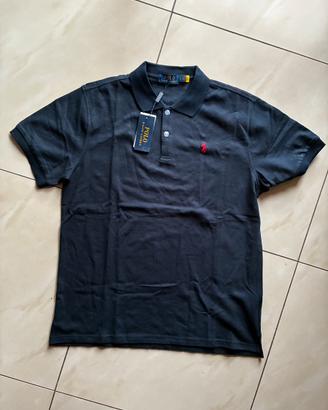 Polo Ralph Lauren Blu Navy cav. Rosso L nuova