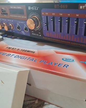 Amplificatore Stereo Bluetooth BT-669 + Cuffie