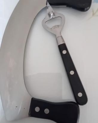 Set semiluna e apribottiglie acciaio 