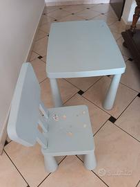 Tavolo (mammut) e sedia per bambini