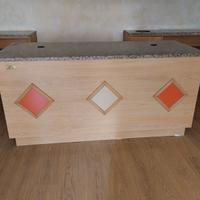 banconi con piano in marmo