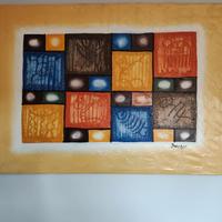 Quadro astratto x arte Tainos arancio