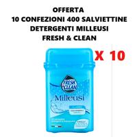 STOCK 10 PEZZI 400 SALVIETTINE - FRESH & CLEAN