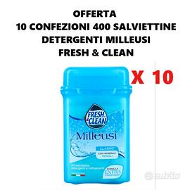 STOCK 10 PEZZI 400 SALVIETTINE - FRESH & CLEAN
