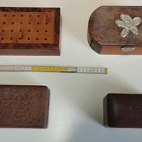 4 Scatole in legno