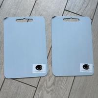Set di 2 taglieri di acciaio inox 29x20 nuovi
